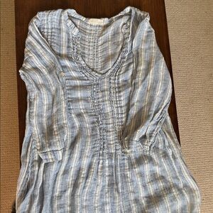 CP Shades Sky Blue and White Striped Tunic